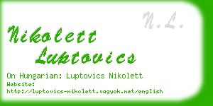 nikolett luptovics business card